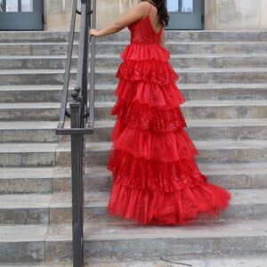 Sherri Hill 56982 Red Prom Dress